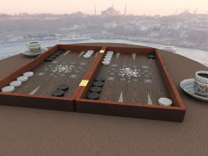 backgammon tavla 3D Модель
