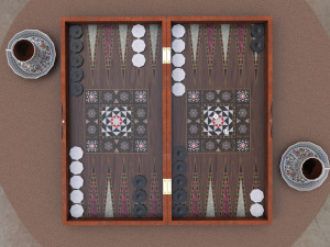 backgammon tavla 3D मॉडल