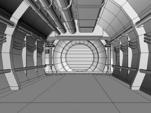 fic&ccedil;&atilde;o cient&iacute;fica de design de n&iacute;veis Modelo 3D