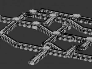 fic&ccedil;&atilde;o cient&iacute;fica de design de n&iacute;veis Modelo 3D