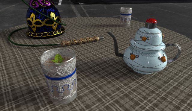 hookah cachimba nargile shisha 3D Model .c4d .max .obj .3ds .fbx .stl .blend 