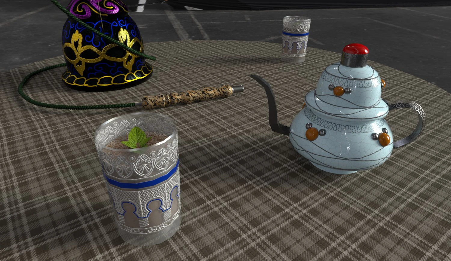 hookah cachimba nargile shisha 3D Model .c4d .max .obj .3ds .fbx .stl .blend