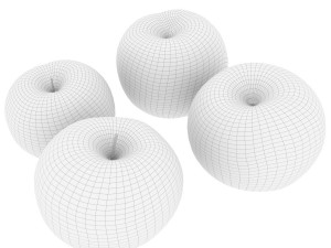4 Juicy Farm Apples 3D मॉडल