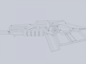 Scifi rifle Modèle 3D