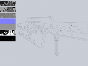 Scifi rifle 3D Model