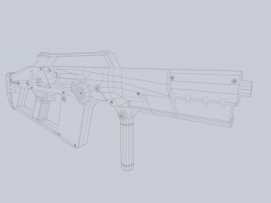 Scifi rifle 3D Model