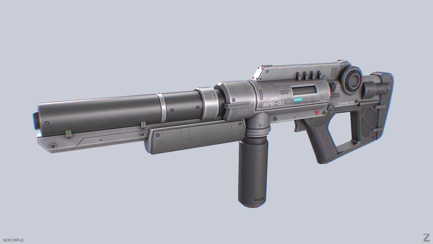 Fucile fantascientifico Modello 3D .c4d .max .obj .3ds .fbx .stl .blend 