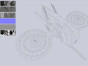 Unmanned Scifi Drone 3D Model