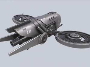 Unmanned Scifi Drone Modelo 3D
