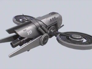 Unmanned Scifi Drone 3D Model