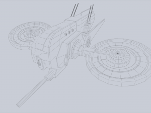 Unmanned Scifi Drone Modelo 3D
