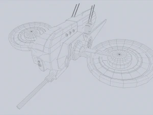 Unmanned Scifi Drone 3D Model