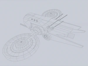Unmanned Scifi Drone 3D Model
