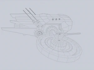 Unmanned Scifi Drone 3D Model