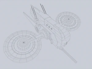 Unmanned Scifi Drone 3D Model
