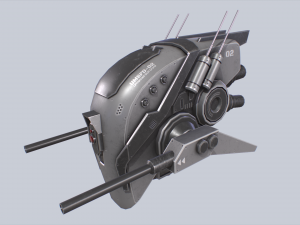 Unmanned Scifi Drone 3D 模型