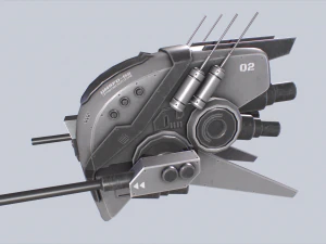 Unmanned Scifi Drone 3D Model