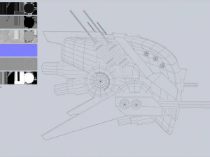 Unmanned Scifi Drone 3D Model