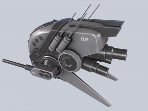 Unmanned Scifi Drone 3D Модель