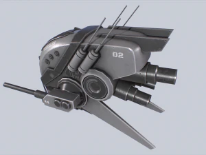 Unmanned Scifi Drone 3D Model
