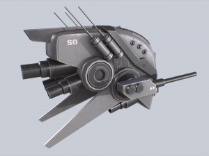 Unmanned Scifi Drone 3D Модель