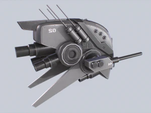 Unmanned Scifi Drone 3D Model