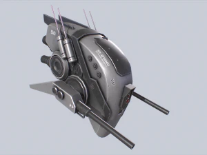 Unmanned Scifi Drone 3D Model