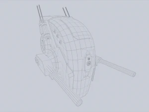Unmanned Scifi Drone 3D Model