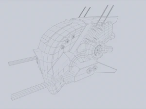Unmanned Scifi Drone 3D Model