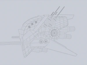 Unmanned Scifi Drone 3D Model