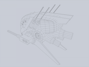 Unmanned Scifi Drone 3D Модель