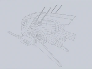Unmanned Scifi Drone 3D Model