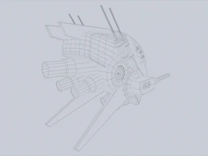 Unmanned Scifi Drone 3D Model