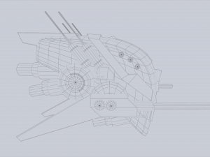 Unmanned Scifi Drone 3D Модель
