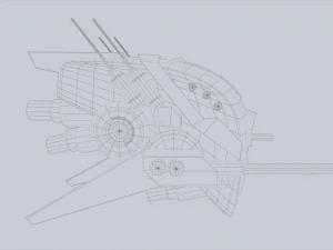 Unmanned Scifi Drone 3D Model