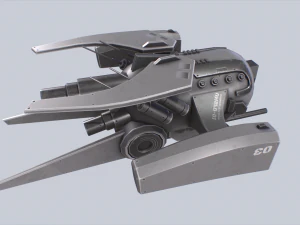 Unmanned Scifi Drone 3D Model