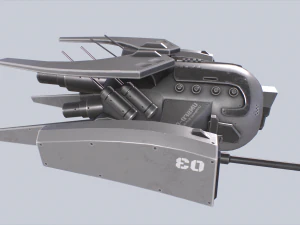 Unmanned Scifi Drone 3D Model