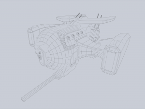 Unmanned Scifi Drone 3D Модель