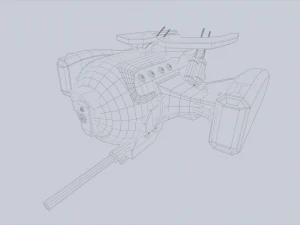 Unmanned Scifi Drone 3D Model