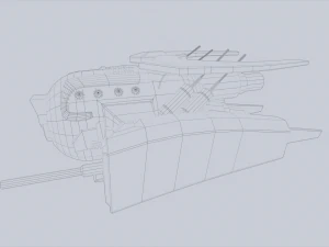 Unmanned Scifi Drone 3D Model