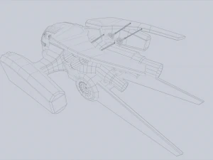 Unmanned Scifi Drone 3D Model