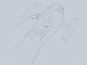 Unmanned Scifi Drone 3D Модель