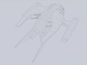 Unmanned Scifi Drone 3D Model