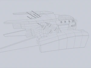 Unmanned Scifi Drone 3D Model