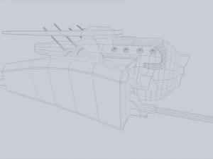 Unmanned Scifi Drone 3D Model