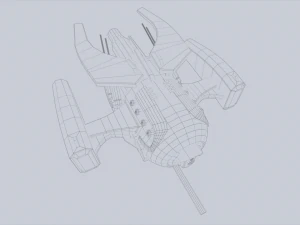 Unmanned Scifi Drone 3D Model