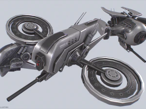 Drone de ciencia ficci&oacute;n no tripulado Modelo 3D