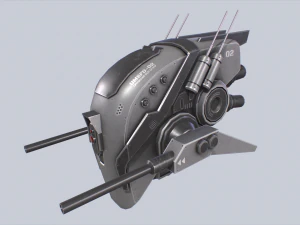 Unmanned Scifi Drone 3D Model