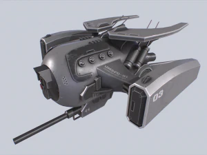 Unmanned Scifi Drone 3D Model