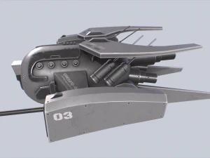 Unmanned Scifi Drone 3D Model